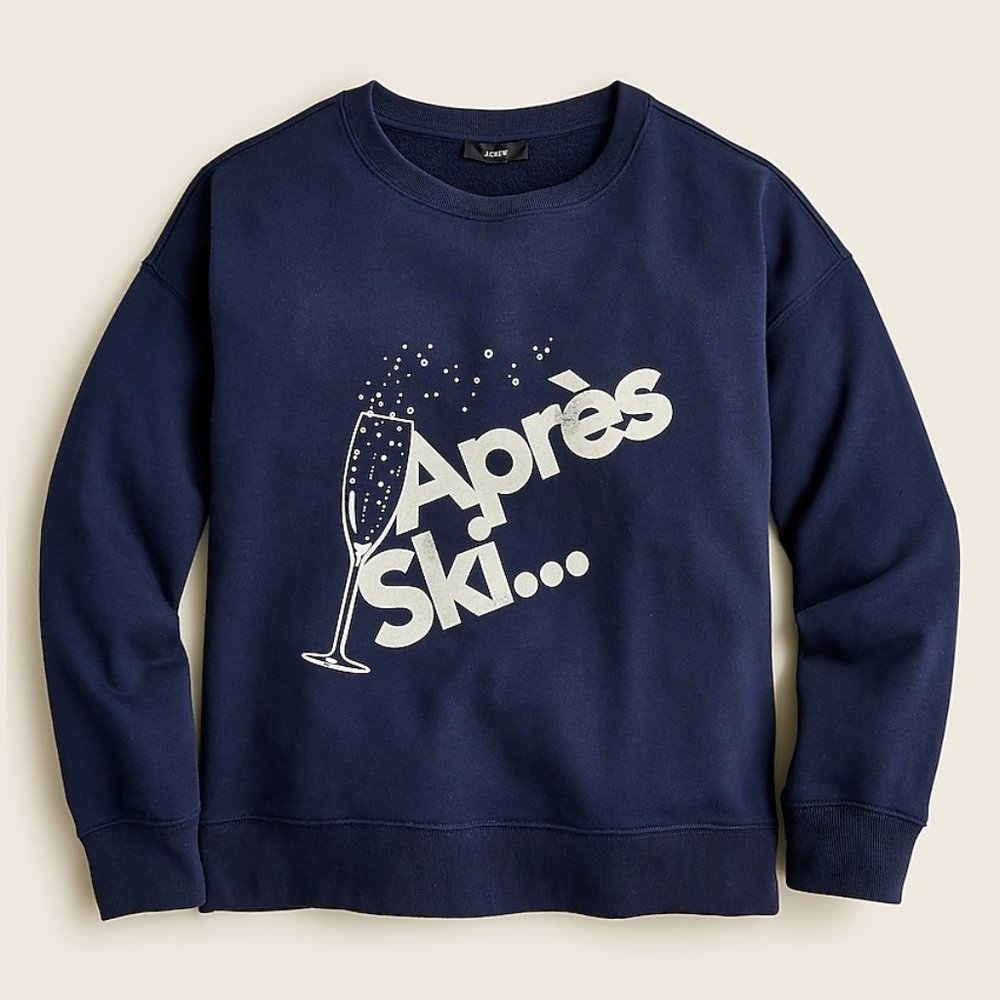 J Crew University terry "Après Ski" sweatshirt